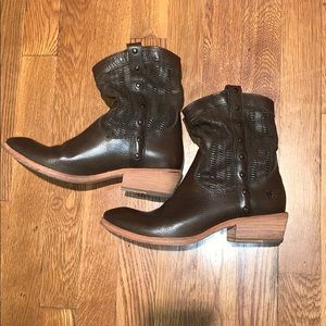 Frye Brown Ankle Boots